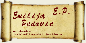 Emilija Pedović vizit kartica